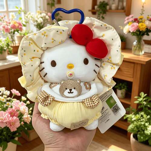 正版hellokitty挂件可爱奶嘴宝宝礼物公仔书包钥匙扣包包挂饰摆件