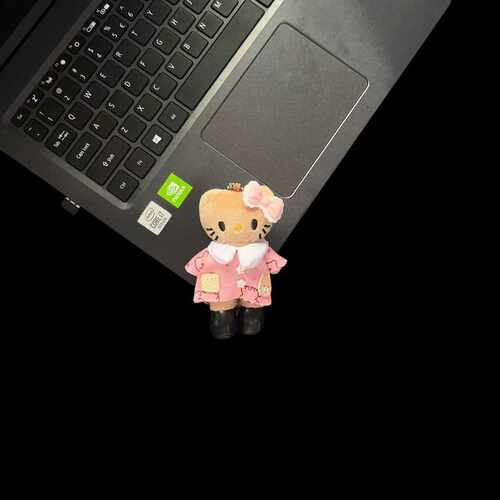 多款碎花裙KT猫小挂件可爱HelloKitty毛绒公仔钥匙扣书包挂饰玩偶
