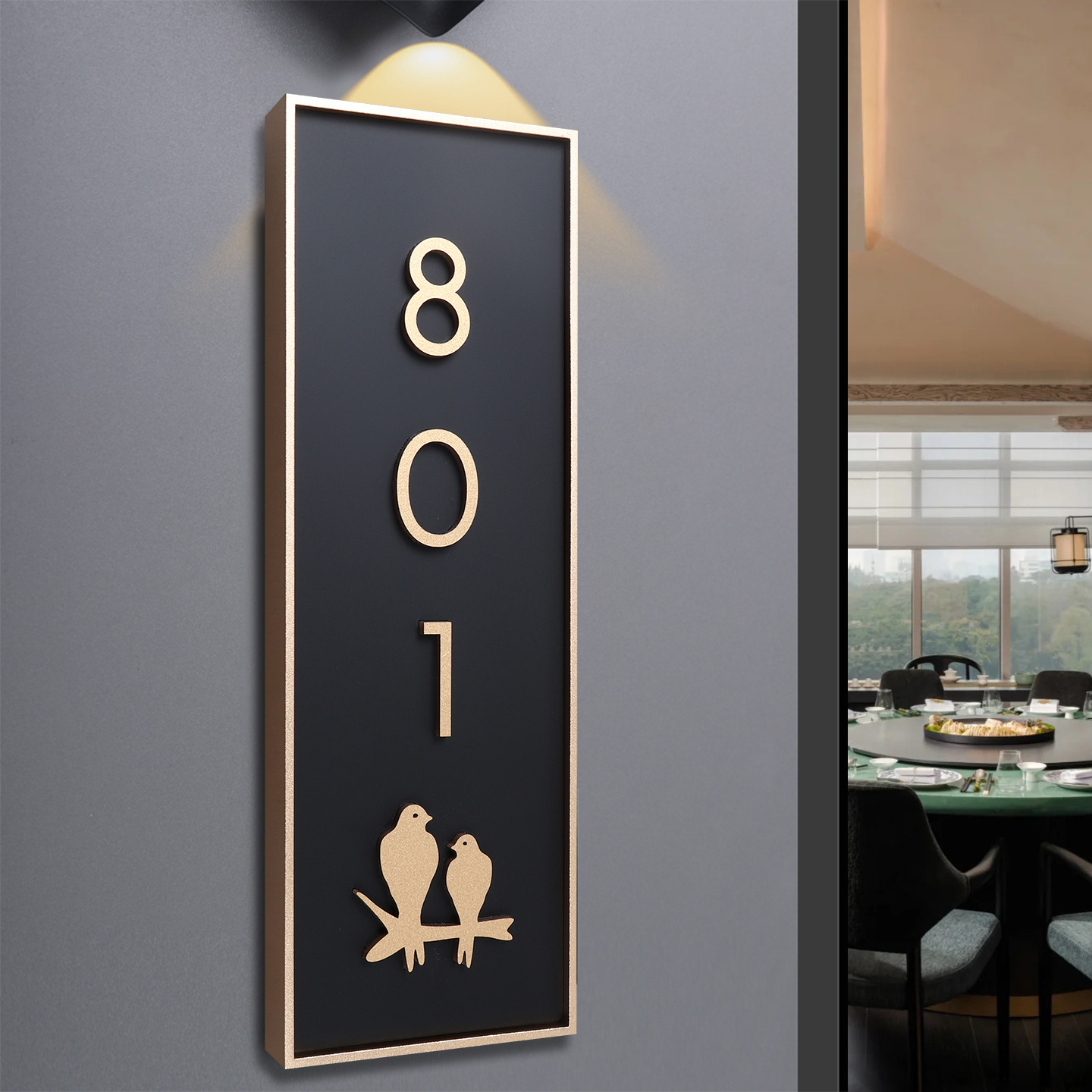 新中式包厢门牌支持定制