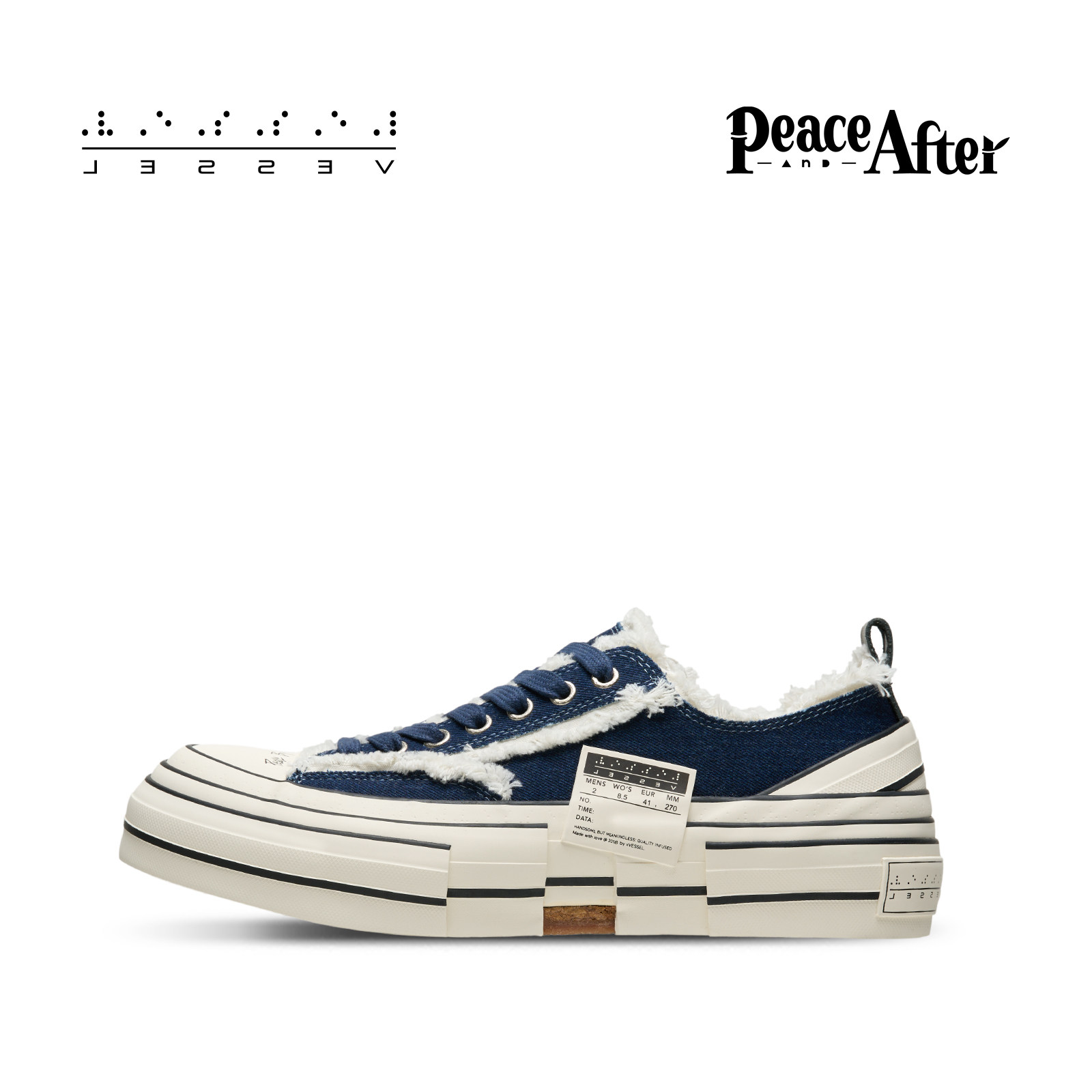 【10/25 12:00限时发售】Peace after联名低帮 斜牛仔蓝色