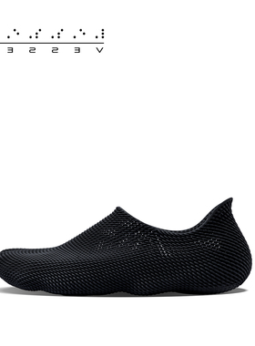 xVESSEL赤足3D打印黑色明星同款创意低帮鞋摇摇乐男女同款