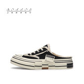 款 情侣款 半拖帆布鞋 百搭拖鞋 增高厚底女潮流夏季 xVESSEL经典