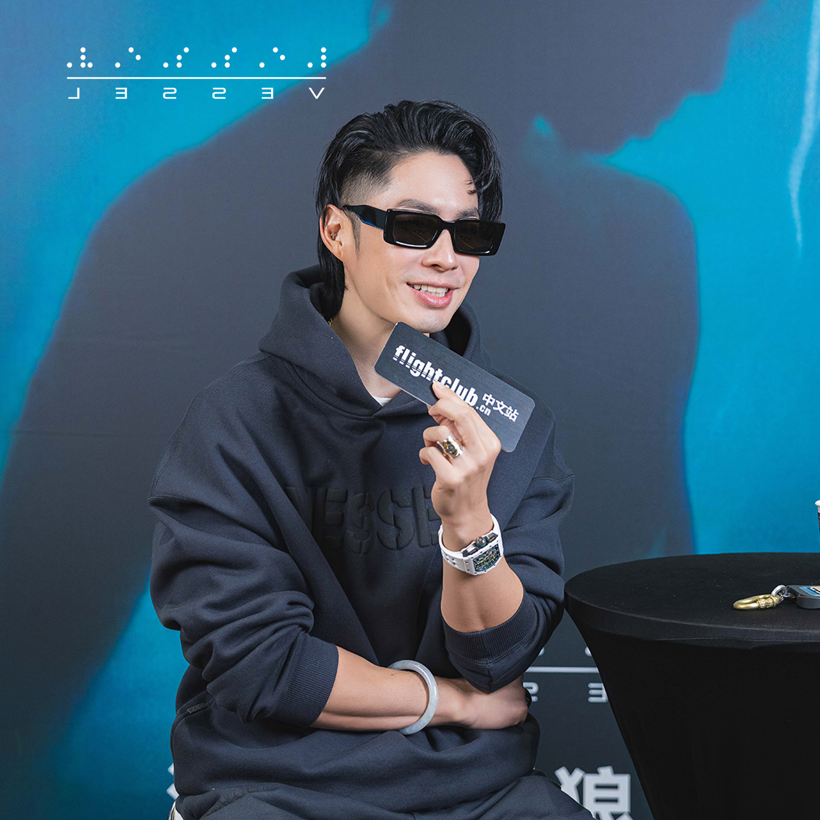 xVESSEL吴建豪同款cleanfit宽松连帽加绒卫衣男女美式休闲黑外套