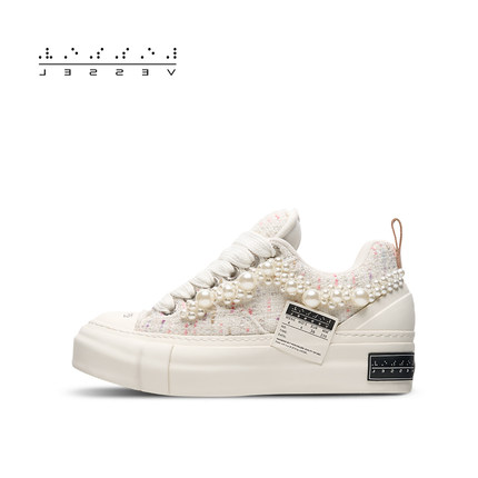 【12/24  12点限时补货】xVESSEL牛轧糖面包鞋粗花呢小香风板鞋