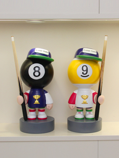 台球吧台黑八黄九摆件台球厅收银台桌面开业送礼台球周边生日礼物
