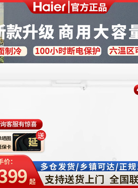 Haier/海尔 BC/BD-429GHP 519/379升商用大容量冰柜冷藏冷冻节能