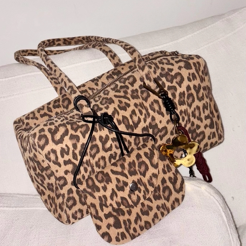 FYOGS豹纹大容量环保牛皮单肩包