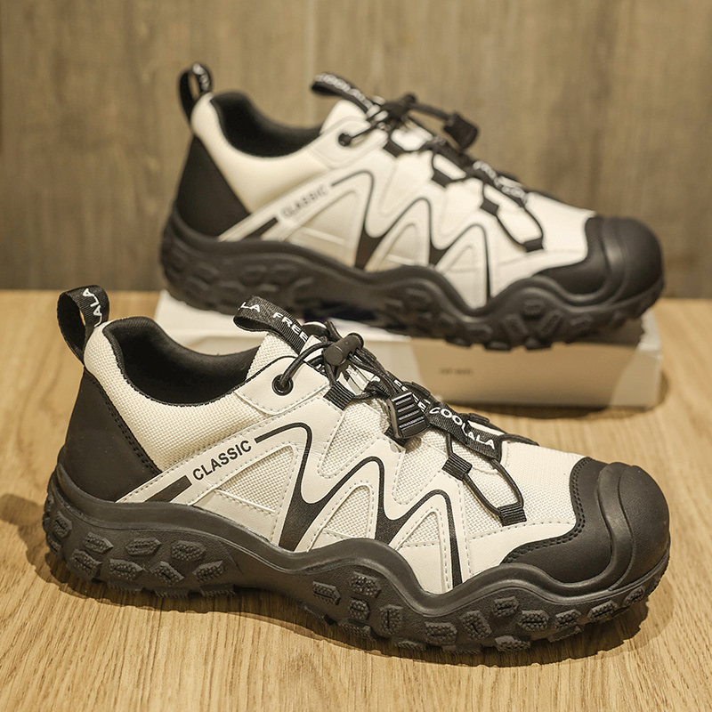 男鞋秋季透气2025新款运动鞋小众潮牌高级感登山鞋厚底户外徒步鞋