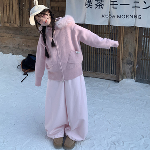 简约基础款 长裤 抽绳阔腿卫裤 休闲百搭拖地裤 男女秋冬新款 GTGA美式