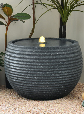 极简流水摆件轻奢简约客厅加湿器招财循环喷泉办公室开 业乔迁礼