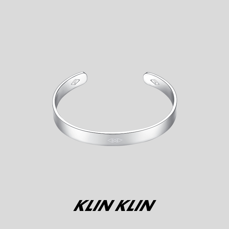 KLINKLIN平面简约手镯男女ins小众设计韩版手术钢开口手环手饰