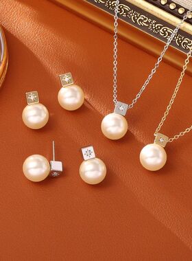 幸运八芒星小灯泡珍珠项链简约