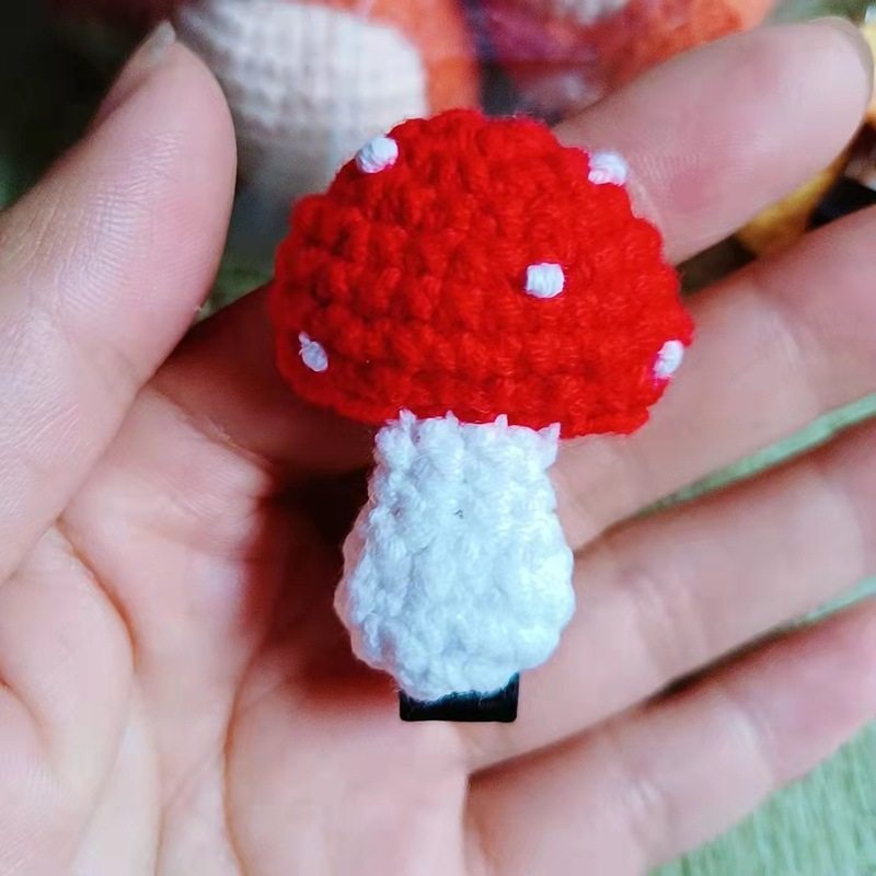 diy编织小物头饰发夹 手工编织蘑菇发卡平面鸭嘴夹成品,饰品/流行首饰/时尚饰品新,发饰,淘宝优惠券,粉丝福利购,淘宝优惠卷