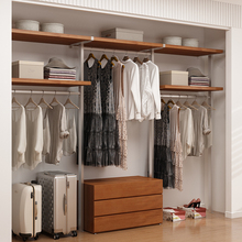 纯实木衣柜2025新款爆款卧室家用衣橱金属铁艺钢架结构定制衣帽间