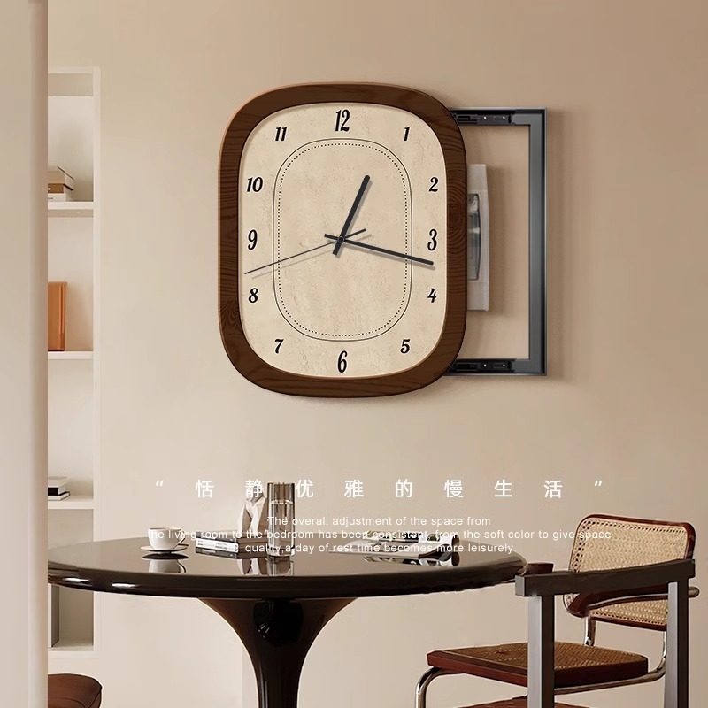 中古风电表箱装饰画带时钟表配电箱弱电箱电闸盒遮挡挂画法式复古