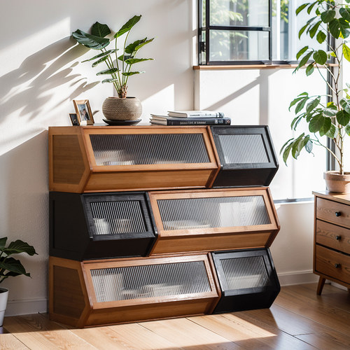 多功能可叠加有盖防尘整理收纳箱