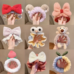 洗脸发带发箍女敷面膜专用束发带新款头饰冬季蝴蝶结可爱头箍包邮