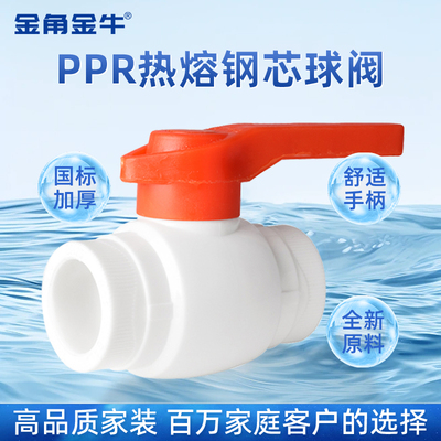 ppr钢芯球阀接头金角金牛