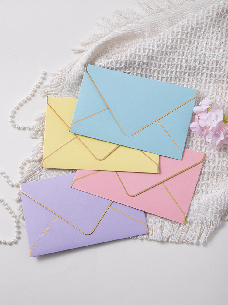 INS 고품질 브론징 엣지 빈 봉투 재고 있음 복권 세트 인사말 카드 진주빛 종이 봉투 창의적인 복권 빨간 봉투