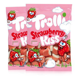 【接吻糖现货】德国进口Trolli口力Kiss草莓味软糖网红同款亲吻糖