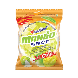 泰国进口蔓谷女孩咸辣夹心糖果芒果味番石榴味水果酸甜爱心型硬糖