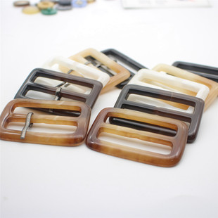 树脂大衣腰带扣袖口袖拌风衣装饰配件白色三档扣