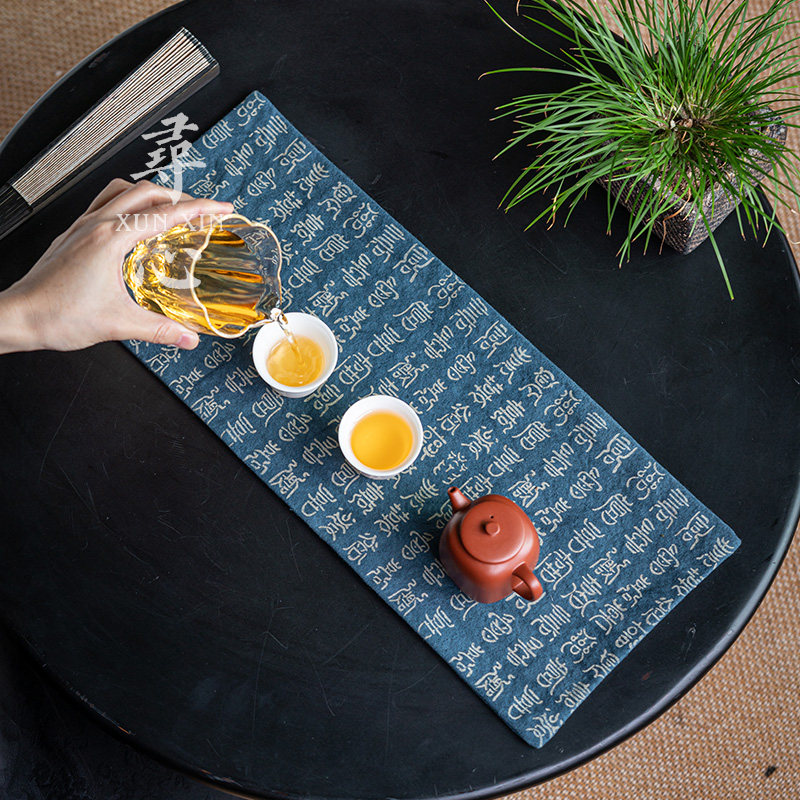 寻心手工中式帆布防水双面茶席复古茶布垫茶台干泡茶巾家用茶桌旗,餐饮具,茶道/零配,淘宝优惠券,粉丝福利购,淘宝优惠卷
