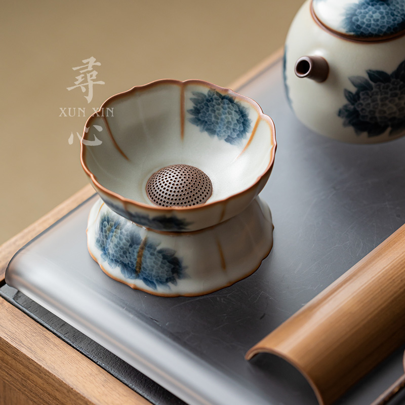 寻心汝窑茶漏陶瓷茶滤