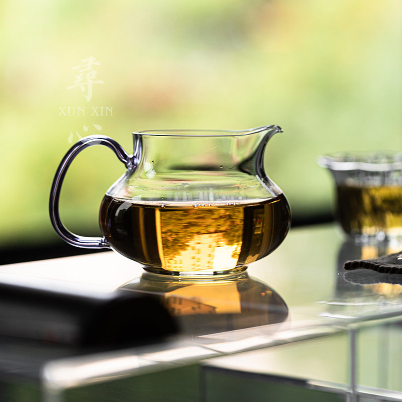 寻心透明玻璃公道杯带把耐高温家用茶海分茶器茶具茶道零配件公杯,餐饮具,公道杯,淘宝优惠券,粉丝福利购,淘宝优惠卷