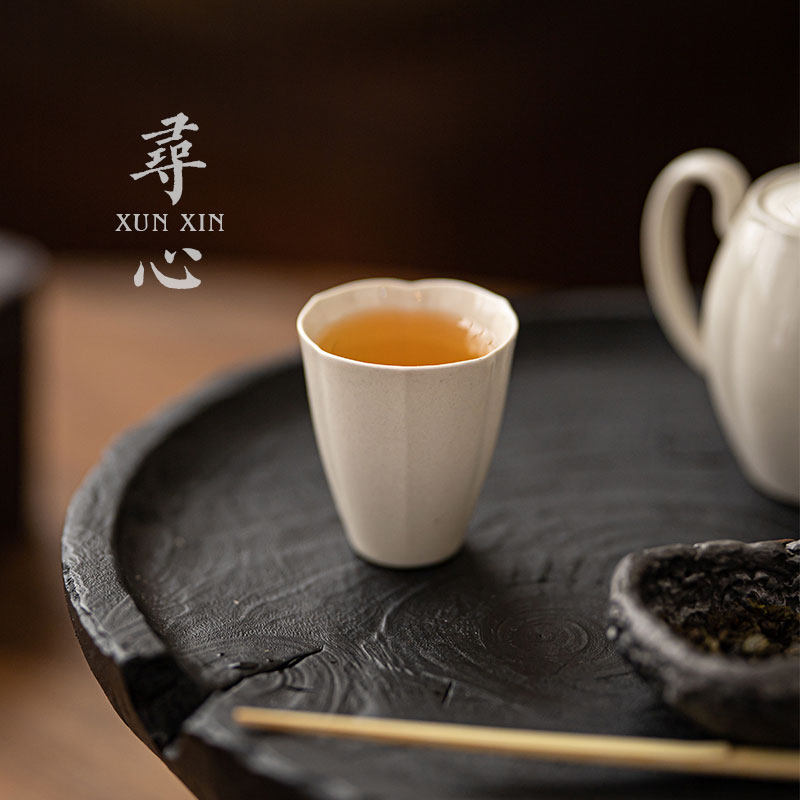 寻心草木灰闻香杯茶杯家用主人杯单个陶瓷小号功夫茶具品茗杯单杯,餐饮具,茶杯,淘宝优惠券,粉丝福利购,淘宝优惠卷
