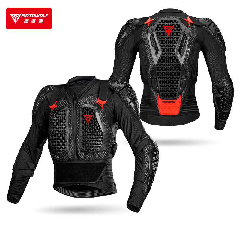 摩多狼越野护甲衣摩托车防摔硬甲衣护胸护背赛道盔甲四季骑行护具