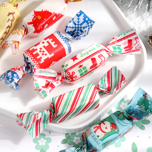 圣诞糖纸包装纸牛轧糖纸包装牛扎糖糖果纸包装糖纸手工包糖红绿纸