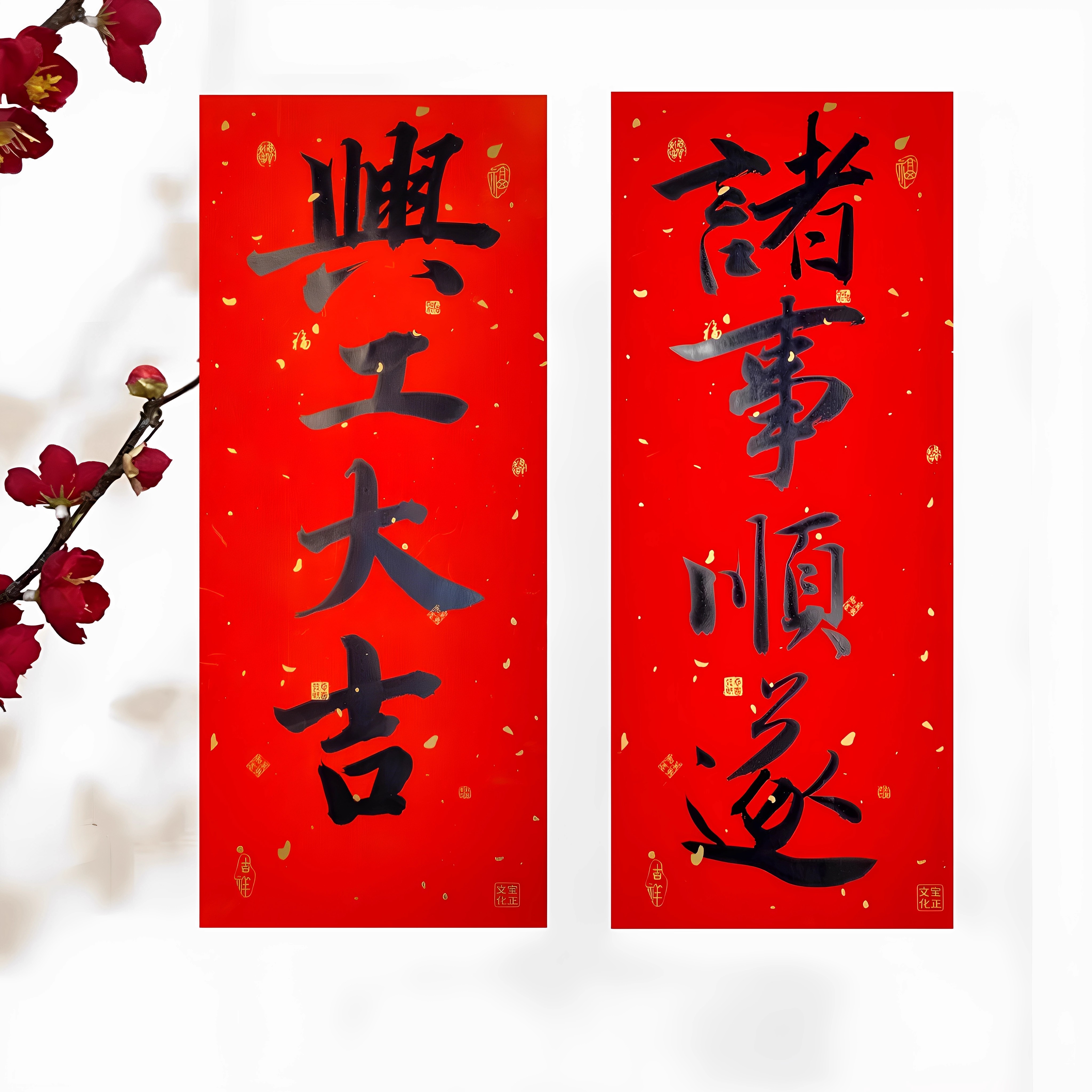 诸事顺遂兴工大吉贴纸