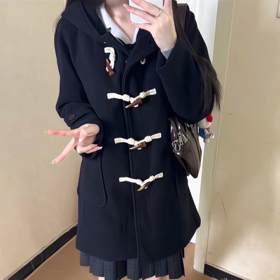 原创JK学院风毛呢外套女日系