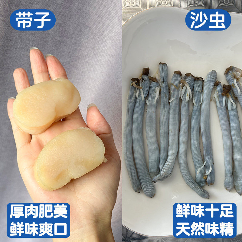 带子沙虫渤海湾丹东冷水域海鲜厚肉鲜甜鲜冻海鲜