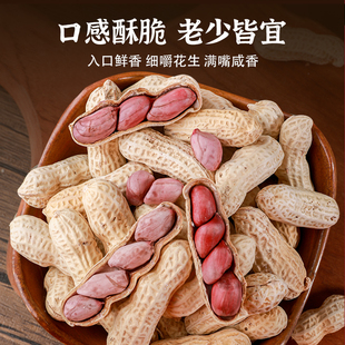 红嘴娃日晒花生308g袋装休闲小零食新货原味四粒红花生