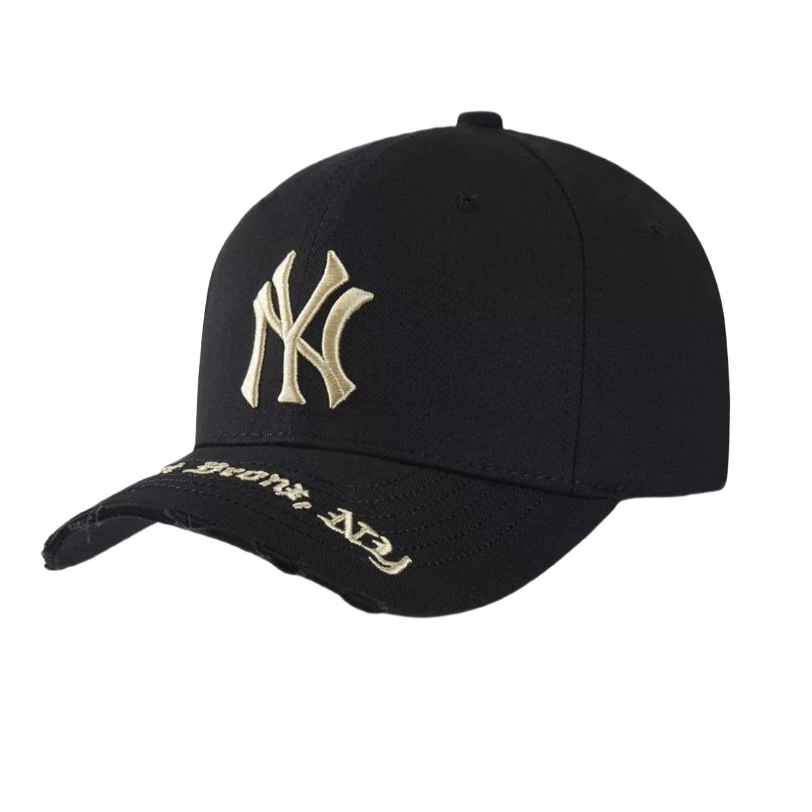 2025新款韩国男女通用硬顶刺绣CP帽鸭舌情侣棒球帽LA风百搭潮流款