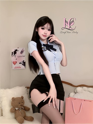 LCBaby纯欲女警COS紧身包臀套装