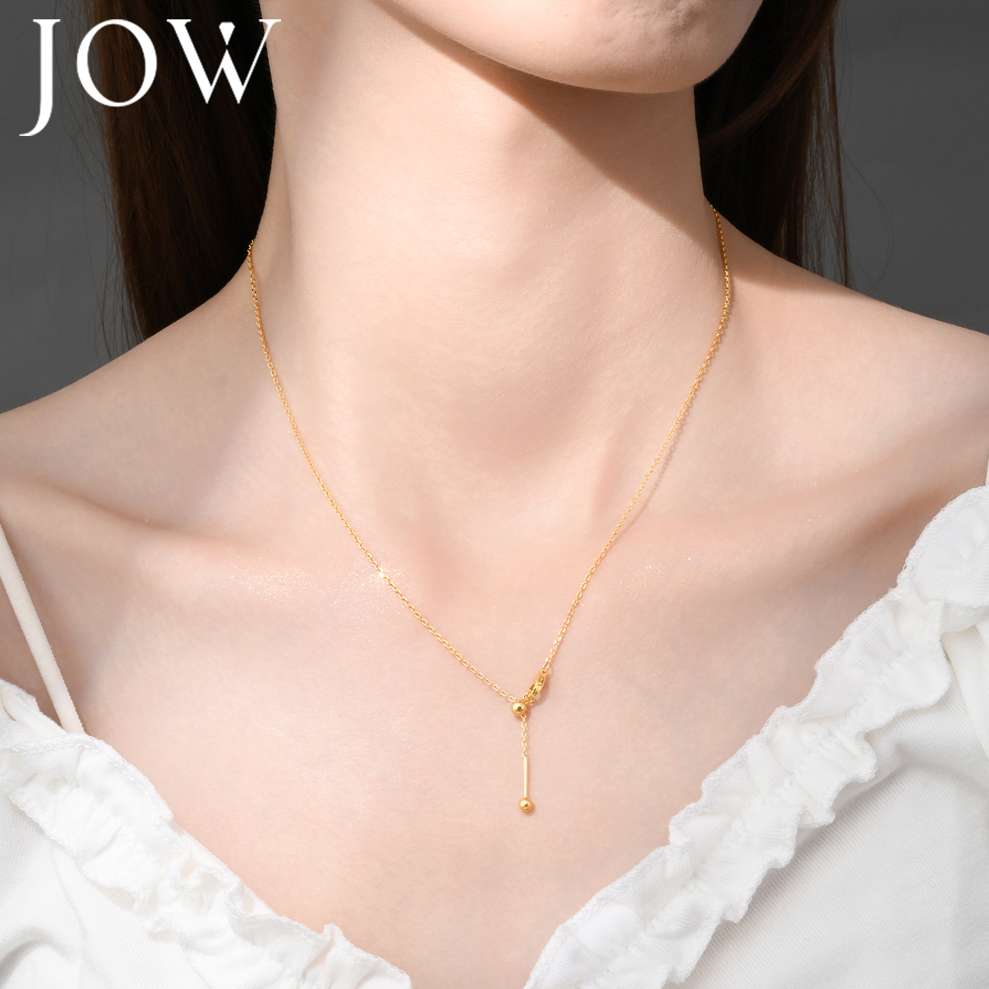 纯银项链S925银项链黄金色毛衣链