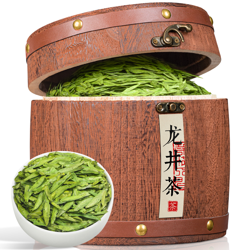 龙井茶2021新茶明前特级嫩芽茶叶杭州绿茶散装礼盒装250g