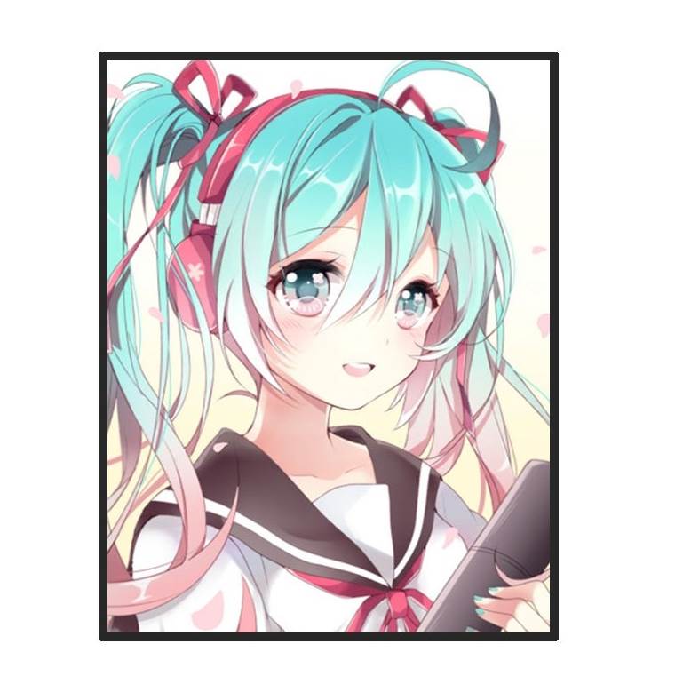 可爱卡通动漫初音未来钻石画十字绣diy钻石绣儿童卧室