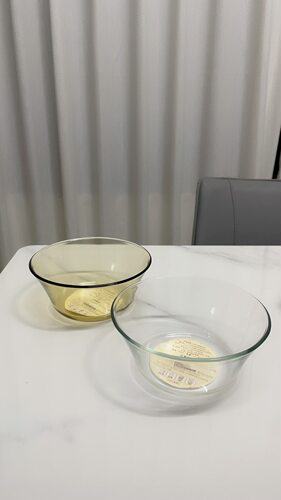 颜色随机一个耐热轻透玻璃碗硼硅酸盐玻璃食品碗品牌礼品