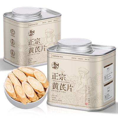 景福山黄芪正宗天然无硫新货黄芪斜切片煲汤泡水喝花草茶罐装150g