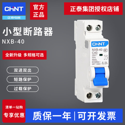2P空气开关NXB-40正泰小型断路器