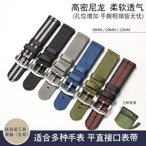 奇福隆适中帆布表带中光