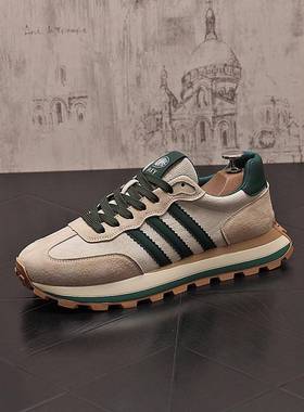 潮牌男鞋春秋季新款设计感小众阿甘休闲鞋防滑百搭透气运动老爹鞋