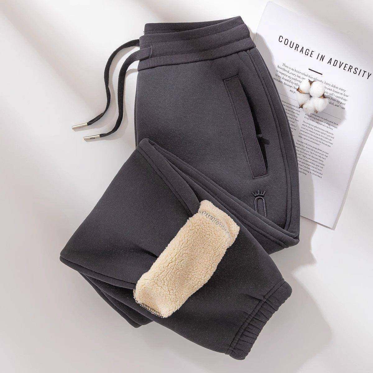 Roamix 绅度~超厚保暖羊羔绒卫裤女加绒加厚冬季浅灰色男女款裤子,男装,卫裤,淘宝优惠券,粉丝福利购,淘宝优惠卷