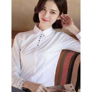 欧洲站白衬衫女士设计利基长袖覆古商务装2025春秋冬天鹅绒上衣