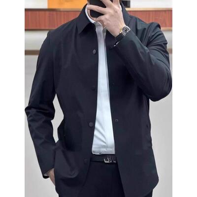公务干部外套男2025春秋季新款高端轻奢商务休闲男士领导行政夹克