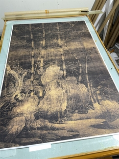 五代 徐熙 雪竹图 名人字画微喷复制装饰画国画学习临摹挂轴装裱